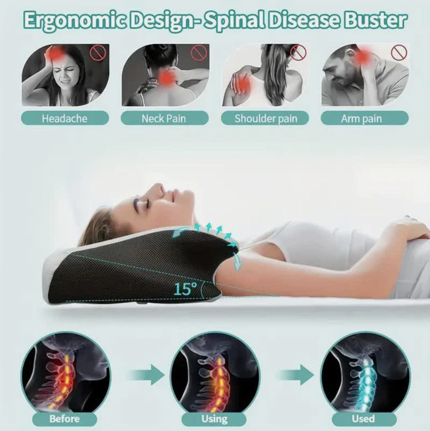 SnoozeLab ergonomic pillow for side sleepers